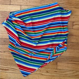 DO+BE Multicolor Striped Asymmetrical Top